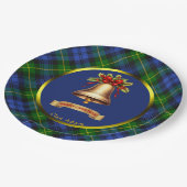 Adam Tartan gepersonaliseerd Kerstmis Papieren Bordje (Gekanteld)