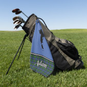 Adam Tartan Golf Serviette Son (Vert)