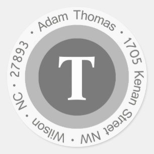 Adam Thomas Round Adresetiketten Ronde Sticker