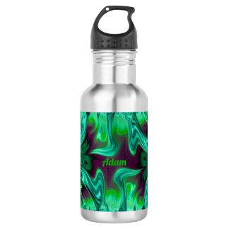 ADAM ~ Tinten groene en paarse waterfles