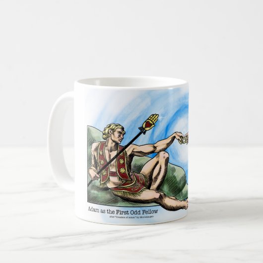 Adam was de eerste odd Fellow Koffiemok (Voorkant links)