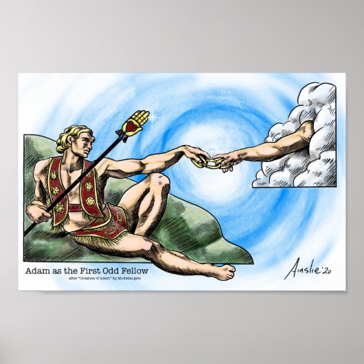 Adam was de eerste odd Fellow Poster (Voorkant)