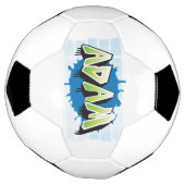 Adam Your Name Graffiti Brick Wall Stylized Voetbal (Gedraaid)