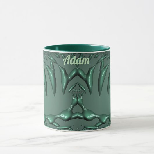 ADAM ~ Zany 3D Fractal ~ Tasse 3D verte (Centre)
