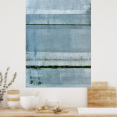 'Adamant Blue Abstract Art' Poster (Keuken)