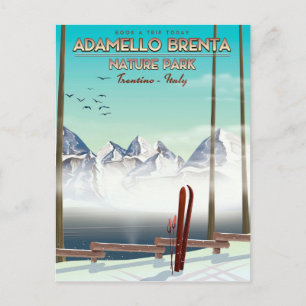 Adamello Brenta natuurpark Italië Vakantie print Briefkaart
