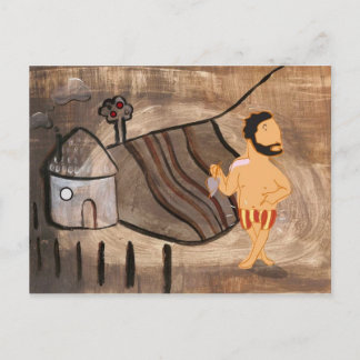 Adam's allereerste paar broek briefkaart