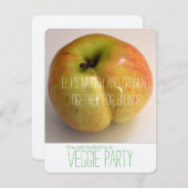 ADAM'S APPLE Veggie Party uitnodiging (Voorkant / Achterkant)