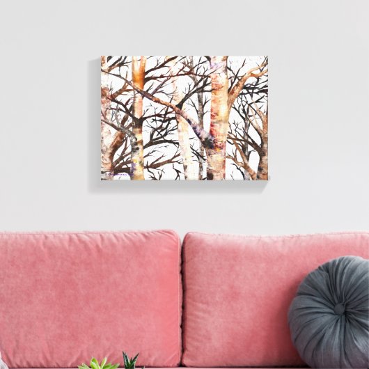 Adam's Birch Canvas Afdruk (Insitu (Woonkamer))