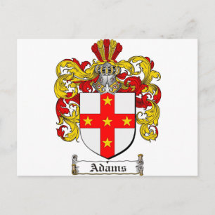 Adams Coat of Arms / Adams Family Crest Briefkaart