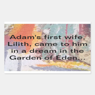 Adam's eerste vrouw Lilith Jeff Hankamer Artjunkha Rechthoekige Sticker