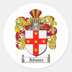 ADAMS FAMILY CREST - ADAMS COAT VAN WAPENS RONDE STICKER