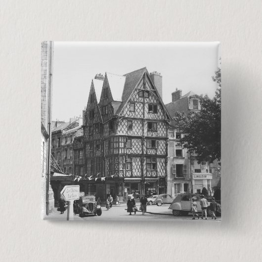 Adam's House Vierkante Button 5,1 Cm (Voorkant)