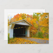 Adams Mill Old Covered Bridge, Indiana Briefkaart (Voorkant / Achterkant)