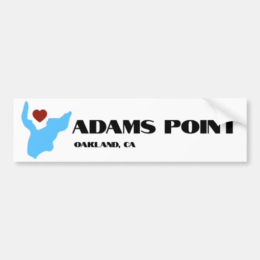Adams Point / Lake Merritt Bumper Sticker (Voorkant)