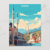 Adana Turkije Retro Vintage Reizen Briefkaart (Voorkant)