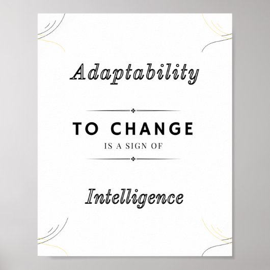 Adaptabilité Pour Changer Motivation Poster (Devant)