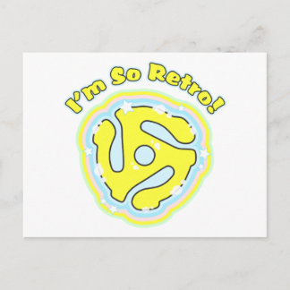 Adapter van 45 rpm zodat Retro Briefkaart