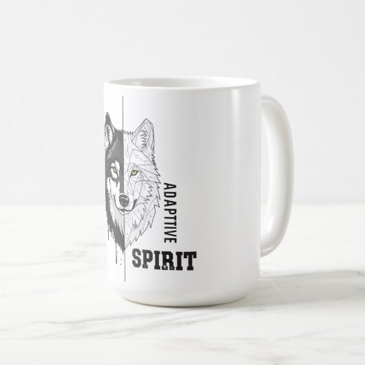 Adaptive Spirit Wolf Coffee Mug (Devant droit)