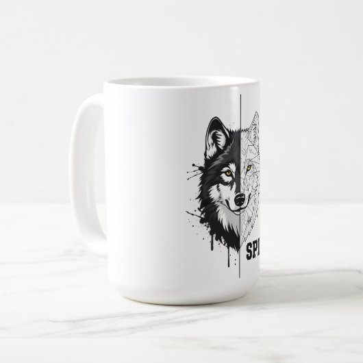 Adaptive Spirit Wolf Coffee Mug (Devant gauche)