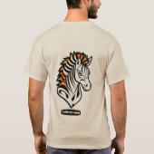 Adaptives ZebraLeon - Illustration mit Text T-shirt (Achterkant)