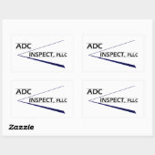ADC Inspecteer Logo Rechthoekige Sticker (Vel)