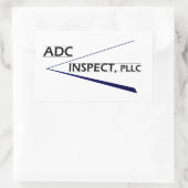 ADC Inspecteer Logo Rechthoekige Sticker (Tas)