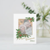 Add-A-foto  Happy-kerstfeestkaart Briefkaart (Staand voorkant)