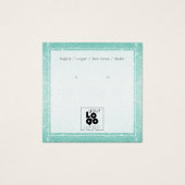 Add A logo Aqua Blue Glitter Earring Display Card (Devant)