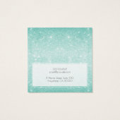 Add A logo Aqua Blue Glitter Earring Display Card (Dos)