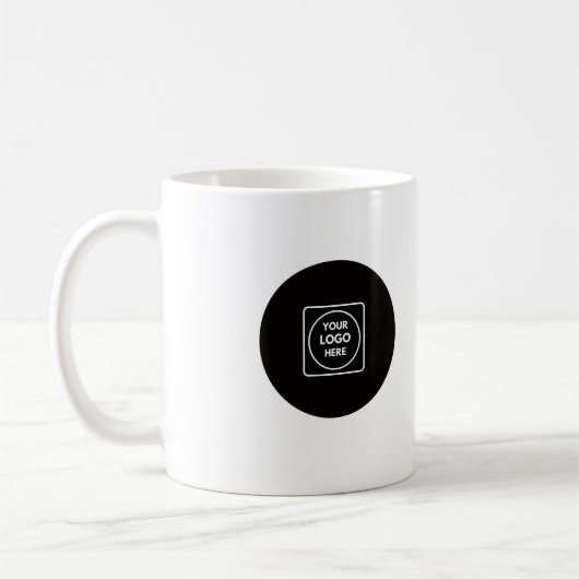 Add A Logo Business Personalized Coffee Mug (Gauche)