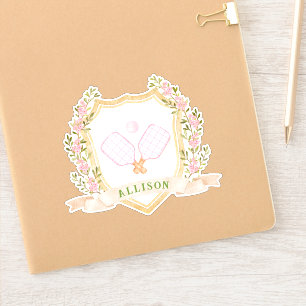 Add-a-Name Preppy Pickleball Sticker