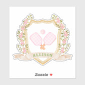 Add-a-Name Preppy Pickleball Sticker (Vel)