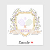 Add-a-Name Preppy Pickleball Sticker (Vel)