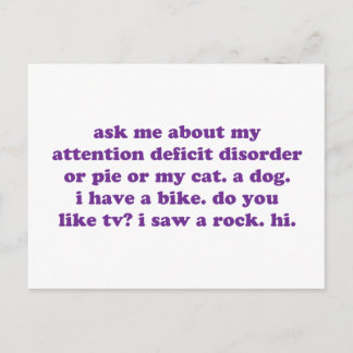 ADD ADHD Funny Quote - Paars Briefkaart
