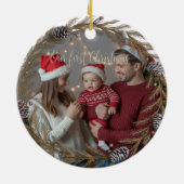 Add anything Our First Christmas Together Keramisch Ornament (Achterkant)