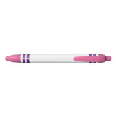 Add custom name stripes pink purple zwarte inkt pen (Achterkant)