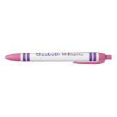 Add custom name stripes pink purple zwarte inkt pen (Bodem)