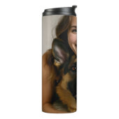 Add German Shepherd Photo Personalize Thermosbeker (Gedraaid links)