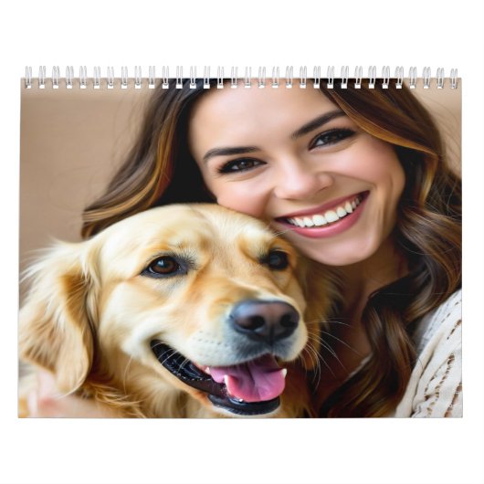 Add Golden Retriever Photo Personalize Kalender (Hoes)