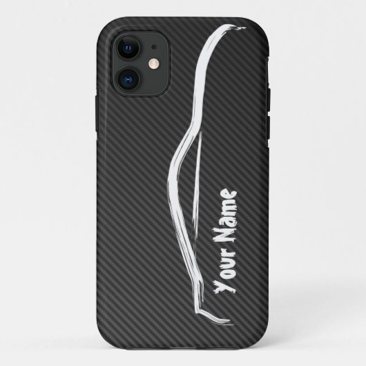 "add jouw naam" 350z w/ Faux koolstofvezel Case-Mate iPhone Case (Achterkant)