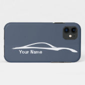 "add jouw naam" G37 White Silhouette - Blue Slate Case-Mate iPhone Case (Achterkant (horizontaal))