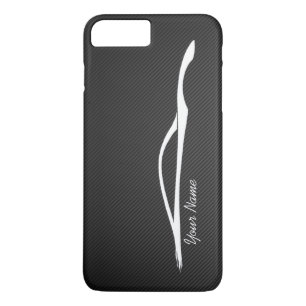 "add jouw naam" Infiniti G37 White Silhouette iPhone 8 Plus / 7 Plus Hoesje