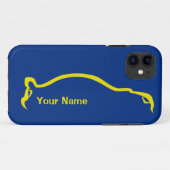 "add jouw naam" STI Blue / Yellow Silhouette Case-Mate iPhone Case (Achterkant (horizontaal))