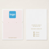 Add Logo Pastel Pink Earring and Necklace Display (Devant & derrière)