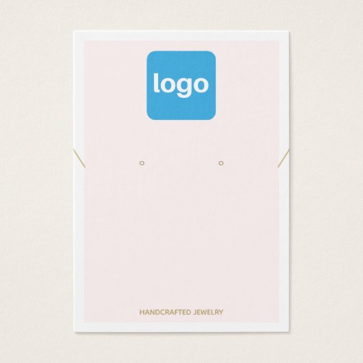 Add Logo Pastel Pink Earring and Necklace Display (Devant)