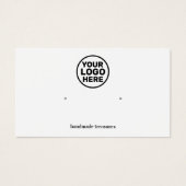 Add Logo Plain White Earring Display (Devant)