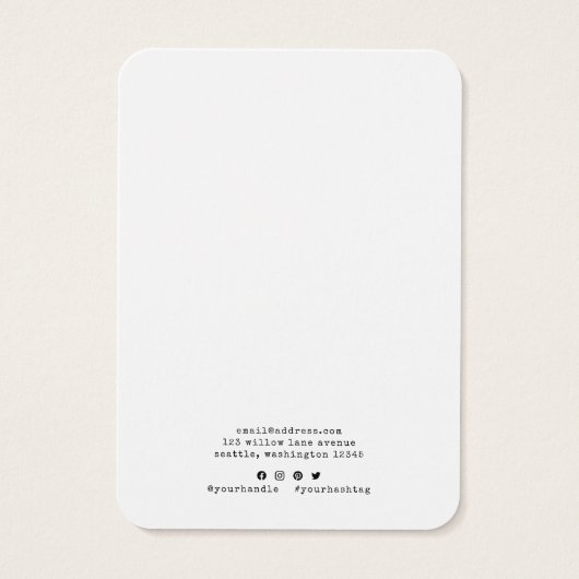 Add Logo Typewriter Earring Display Card (Dos)
