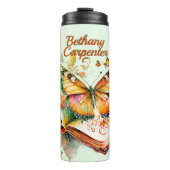 Add Name Butterfly & Book,  Thermosbeker (Voorkant)