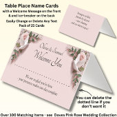 Add Name - Table Place Card - with Messages Kaart